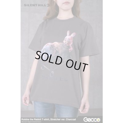 Photo3: SILENT HILL 3/ Robbie the Rabbit T-Shirt, Stretcher ver. (Color: Charcoal)