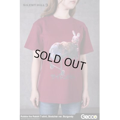 Photo2: SILENT HILL 3/ Robbie the Rabbit T-Shirt, Stretcher ver. (Color: Burgundy)