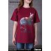 Photo6: SILENT HILL 3/ Robbie the Rabbit T-Shirt, Stretcher ver. (Color: Burgundy)