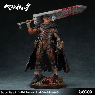 Photo8: Berserk/ Guts, Lost Children Arc, The Black Swordsman 1/6 Scale Statue Redecoration Ver.
