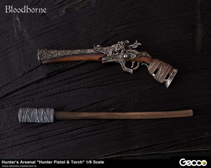 Bloodborne / Hunter's Arsenal: Hunter Pistol & Torch 1/6 Scale Weapon